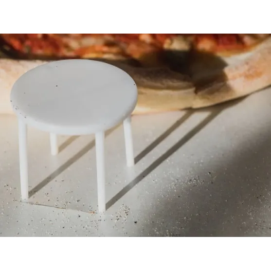 Mesita pizza plástico color blanco 3,5cm Mesita pizza plástico color blanco 3,5cm