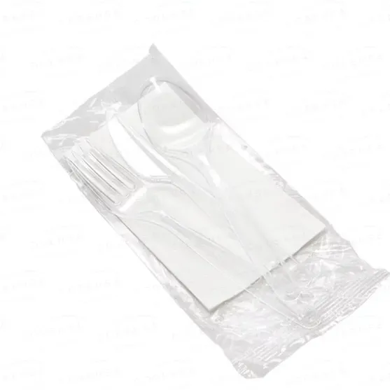 Pack de cubiertos tenedor+ cuchara + cuchillo + servilleta