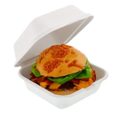 Envase hamburguesa de fibra de caña